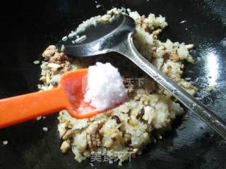 Shii Mai with Mushroom Minced Meat and Sticky Rice recipe