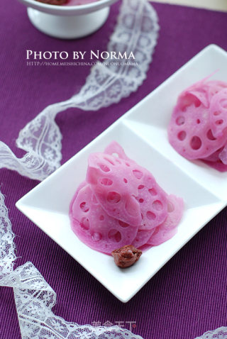 Purple Cabbage Lotus Root Slices recipe