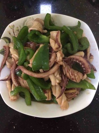 Squid Fried Green Pepper