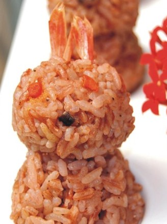 Red Rice Bunny Rice Ball