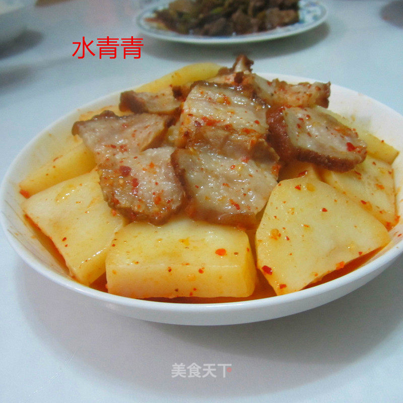 Steamed Potato Chips with Meat recipe