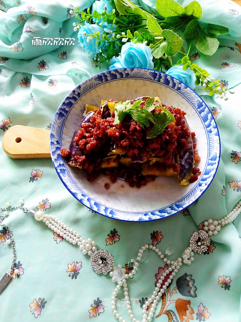 Eggplant Strips with Minced Meat recipe