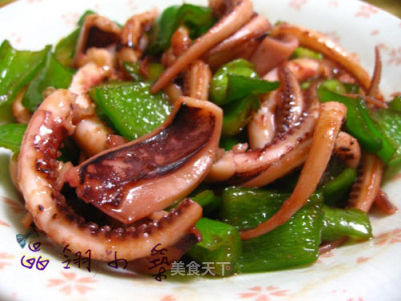 Green Pepper Squid recipe