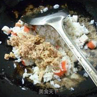 Tuna Crab Stick Fried Rice recipe