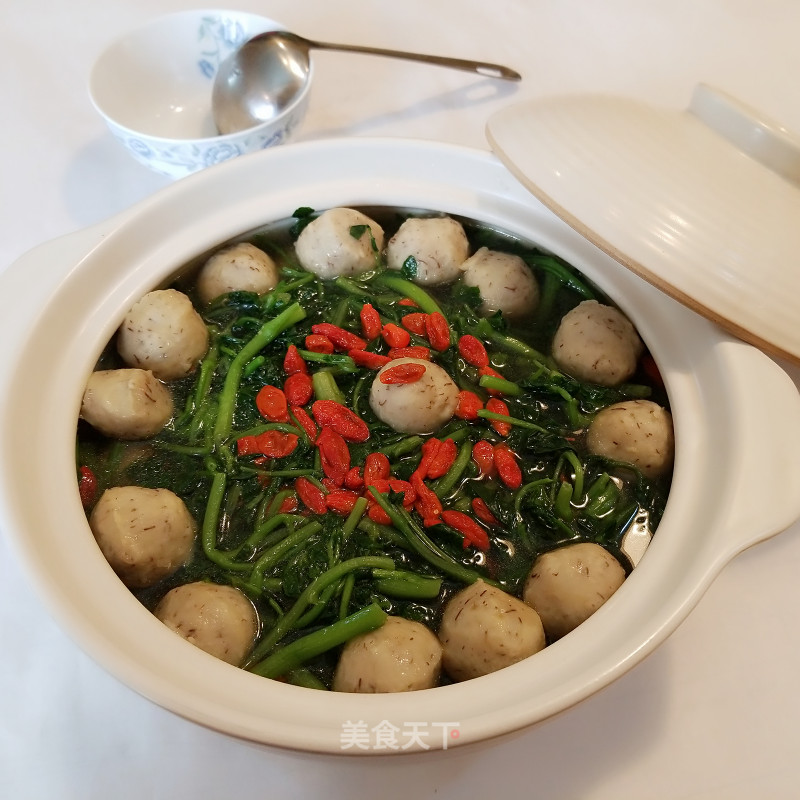 Watercress and Minced Fish Ball Soup recipe