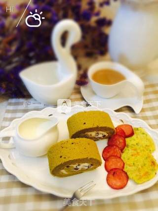 Matcha Honey Bean Cake Roll recipe