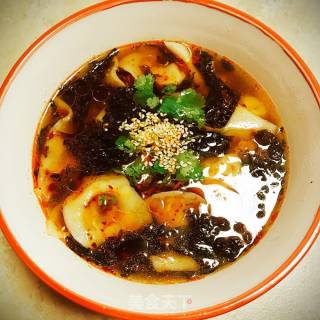 Fresh Fish Wonton in Sour Soup recipe