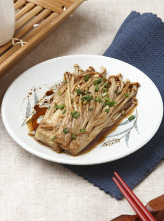 Enoki Mushroom with Scallion Oil recipe