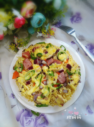 Instant Noodle Pizza recipe