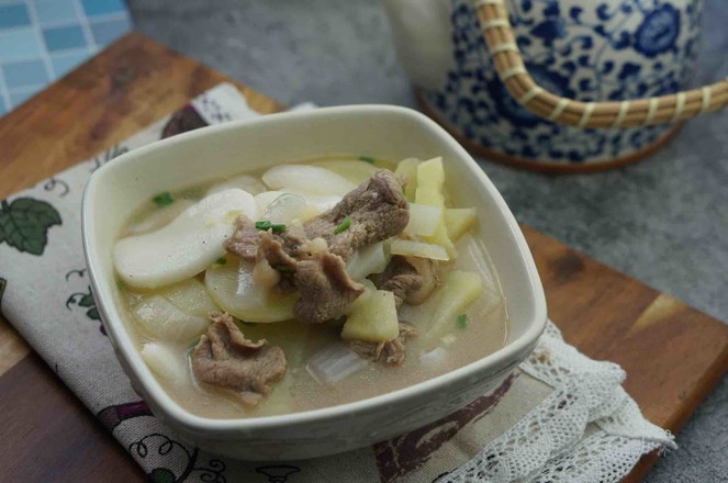 Beef and Potato Soup Rice Cake recipe