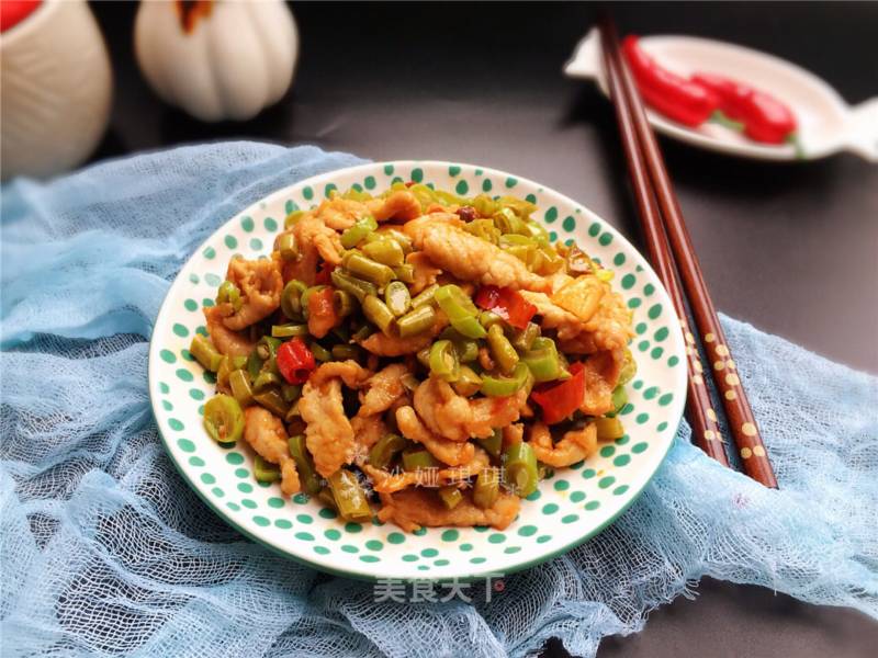 Fried Pork with Double Beans recipe