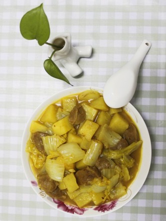Curry Potato Stew with Chinese Cabbage