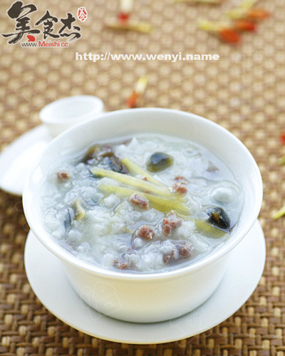 Congee with Preserved Egg and Lean Meat recipe