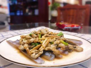 Fried Razor Clams with Ginger Onion recipe