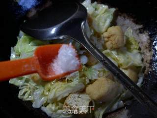 Stir-fried Beef Cabbage with Tofu in Oil recipe