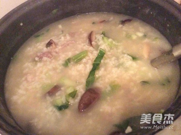 Delicious Light Porridge (lean Pork Liver, Mushroom and Mustard Porridge) recipe