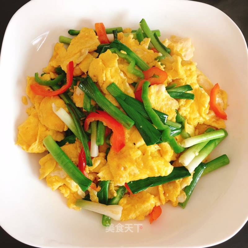 Scrambled Eggs with Green Garlic recipe