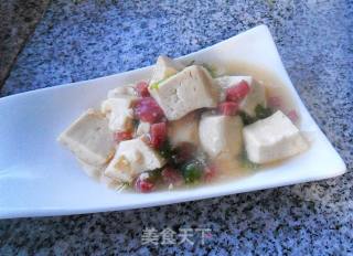 Braised Tofu with Chinese Sausage recipe