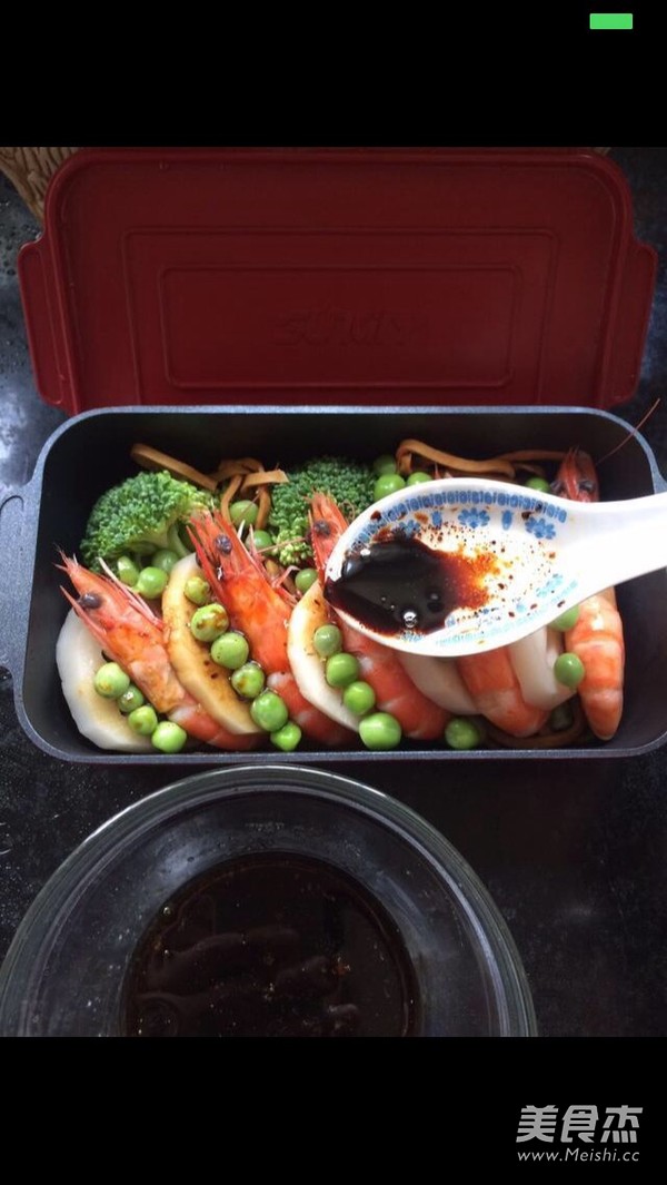 Baked Shrimp Bento recipe