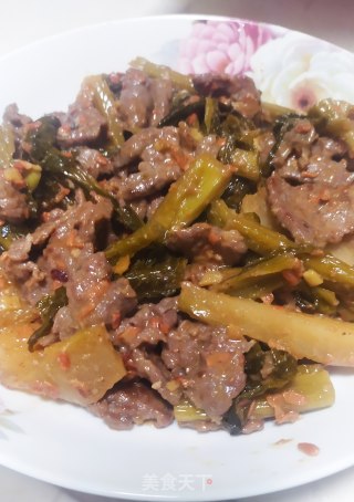 Stir-fried Beef with Hakka Pickles recipe