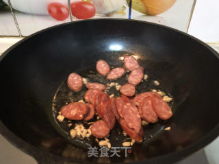 Stir-fried Beef Sausage with Vegetables recipe