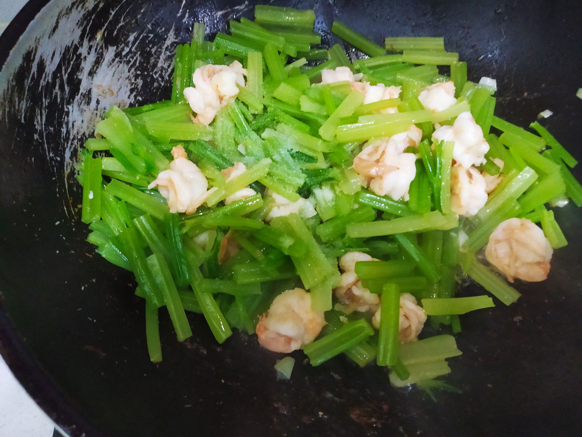 Stir-fried Celery with Shrimp recipe