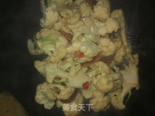 Stir-fried Cauliflower with Pork Liver recipe