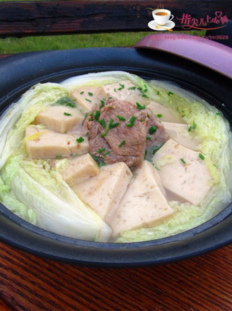 Cabbage Tofu Pork Rib Soup recipe