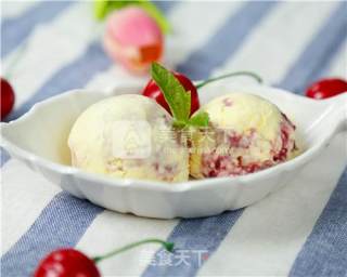 Vanilla Sour Cream Cherry Ice Cream recipe