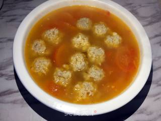 Tomato Pork Meatball Soup recipe