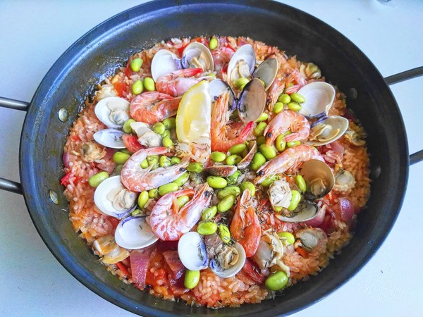 Homemade Spanish Seafood Risotto recipe