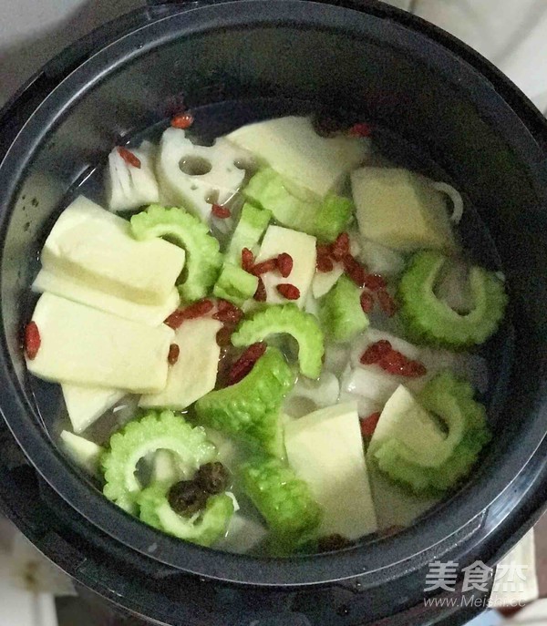 Bitter Gourd Spring Bamboo Shoots Lotus Root Pork Ribs Soup recipe