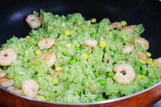 Fried Rice with Shrimp and Jade recipe