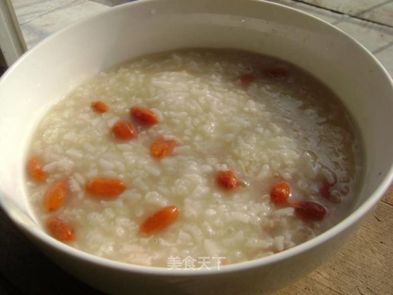 Chinese Wolfberry Yum Rice Porridge recipe