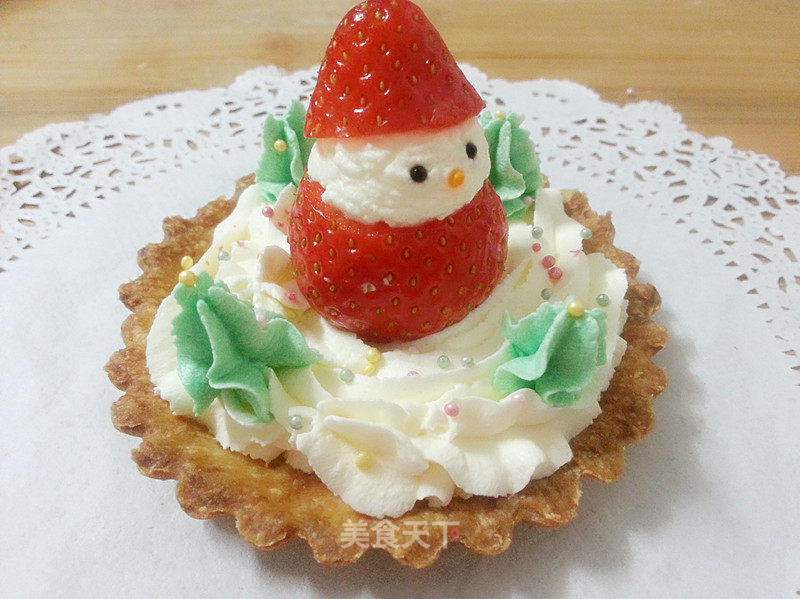 Sell Cute Christmas Snowman Strawberry Tarts! recipe
