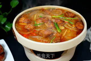 Sausage and Radish in Clay Pot recipe