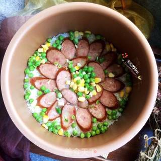 Low-fat Red Sausage Stewed Rice recipe