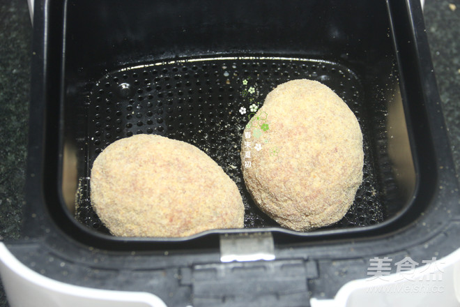 Big Mac Beef Meatballs with Scotch Egg Rice Balls recipe