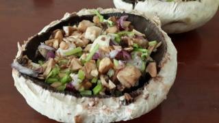 Grilled Mushrooms with Cheese recipe