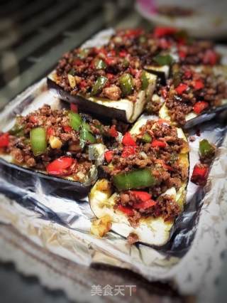 Grilled Eggplant with Garlic Minced Pork recipe