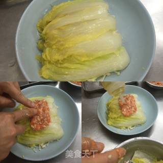 Steamed Baby Vegetables with Enoki Mushroom and Minced Meat recipe