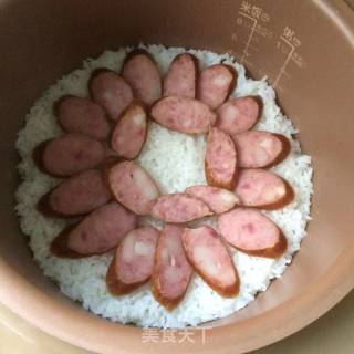 Low-fat Red Sausage Stewed Rice recipe